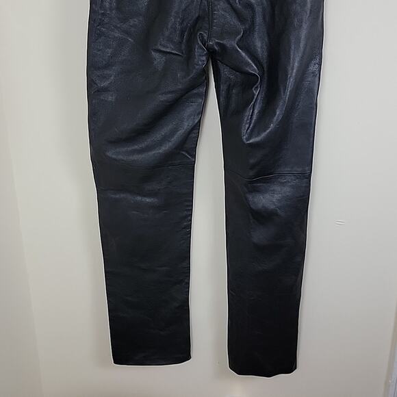 Designers Black Genuine Leather Pants size 10 - Picture 6 of 11